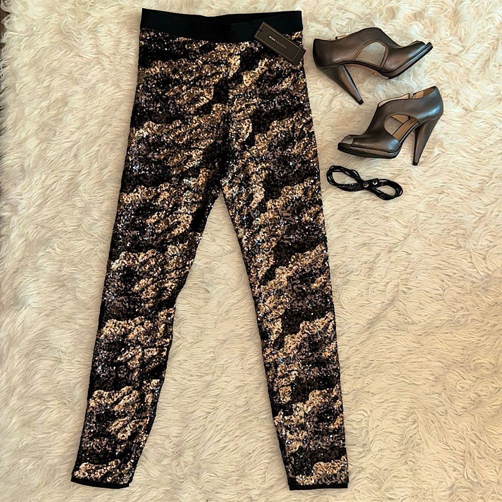 BNWT BCGB MAXAZRIA sequin leggings